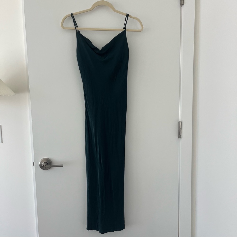 Zara green slip dress